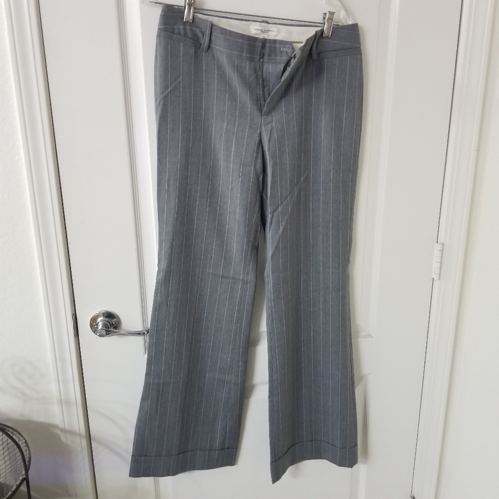 Banana Republic Ryan Fit Pinstripe Gray Pants